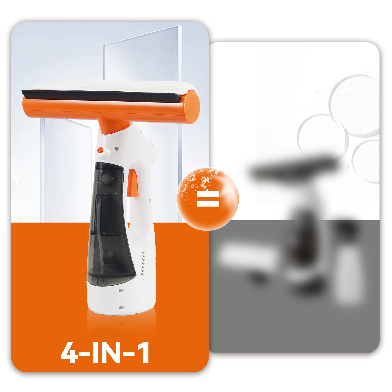 Cordless 3-in-1 Window Vac with Steam Cleaning and HEPA Filter