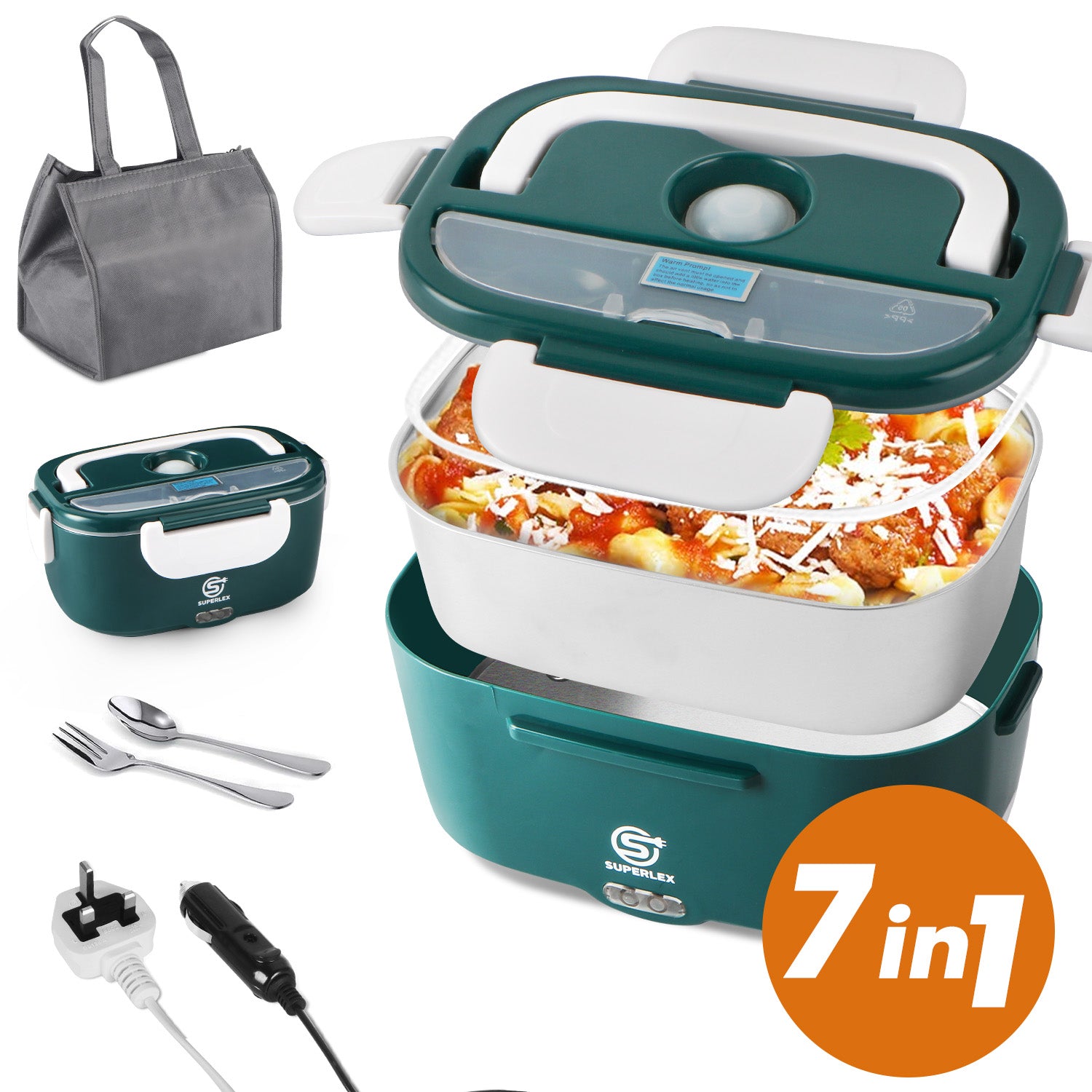 3-in-1 Electric Lunch Box with Fast Heating and Portable Design