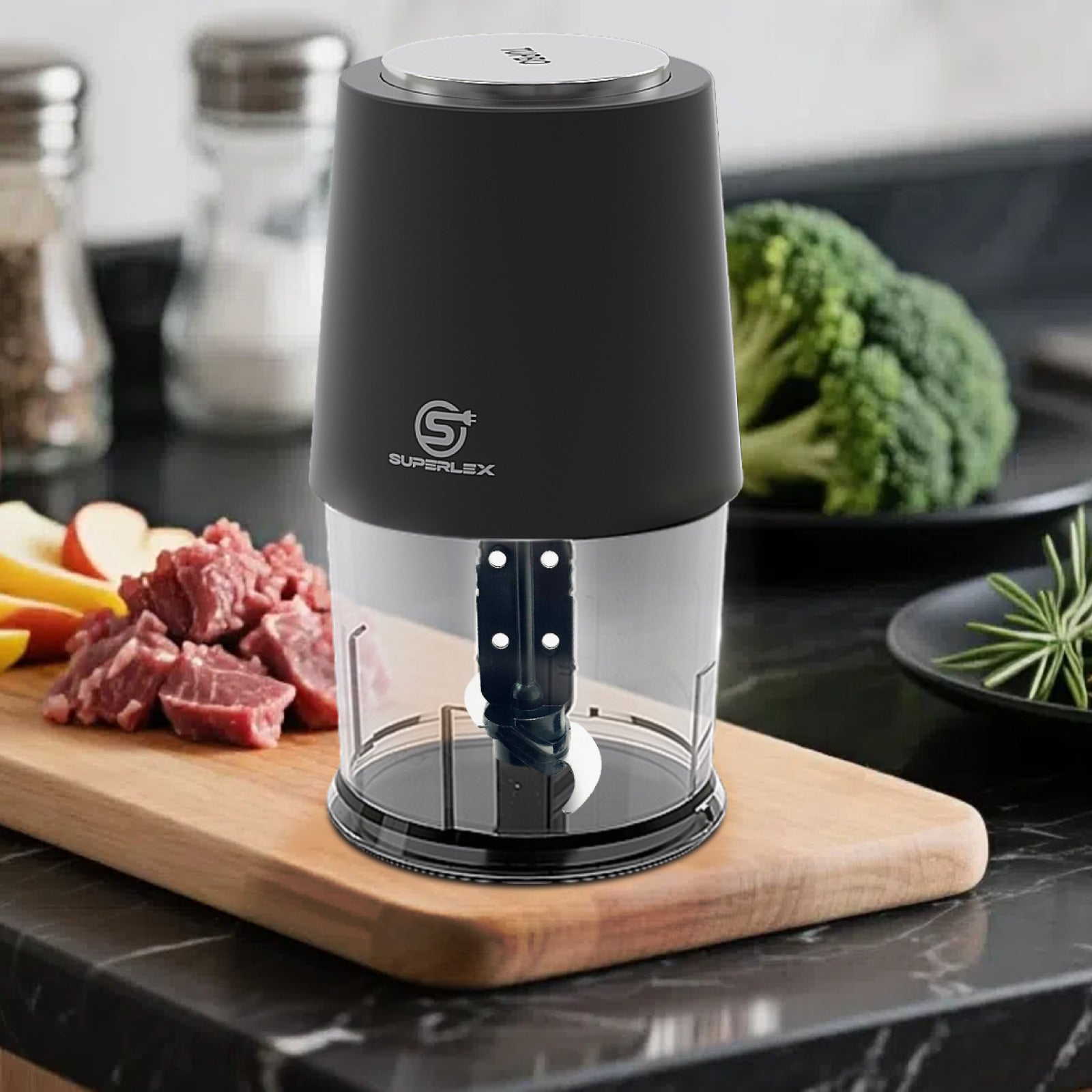 260W Mini Chopper with 500ml Jar & Dual Speed Turbo Function