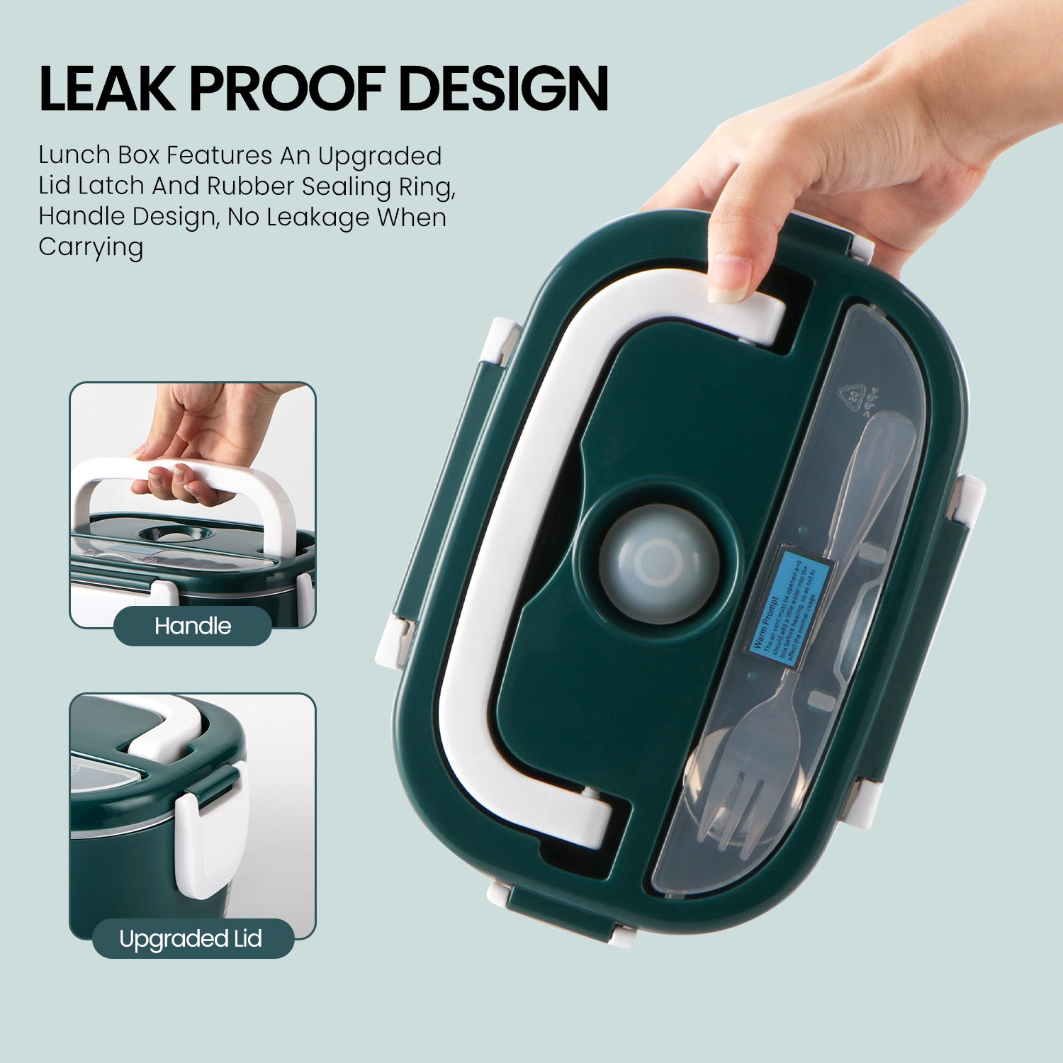 3-in-1 Electric Lunch Box with Fast Heating and Portable Design