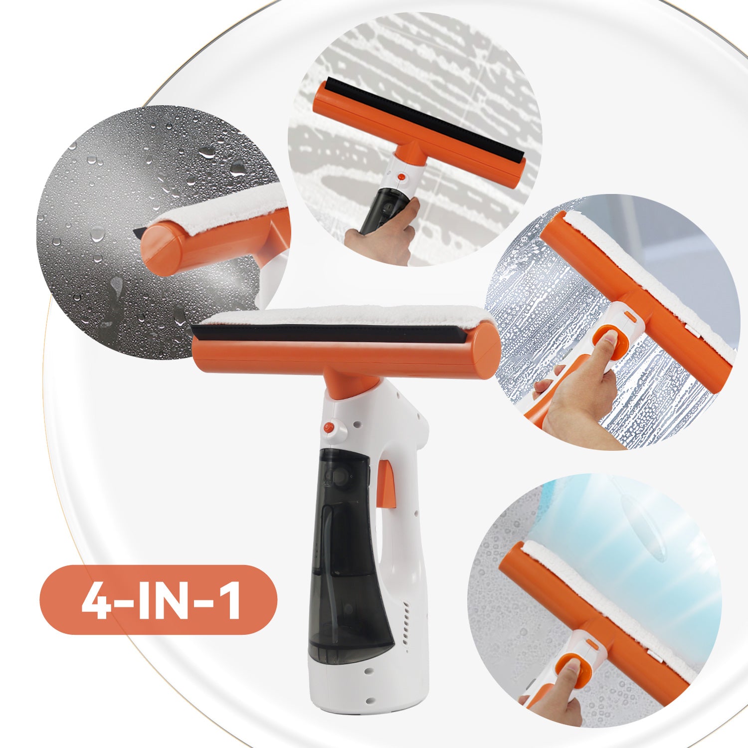 Cordless 3-in-1 Window Vac with Steam Cleaning and HEPA Filter