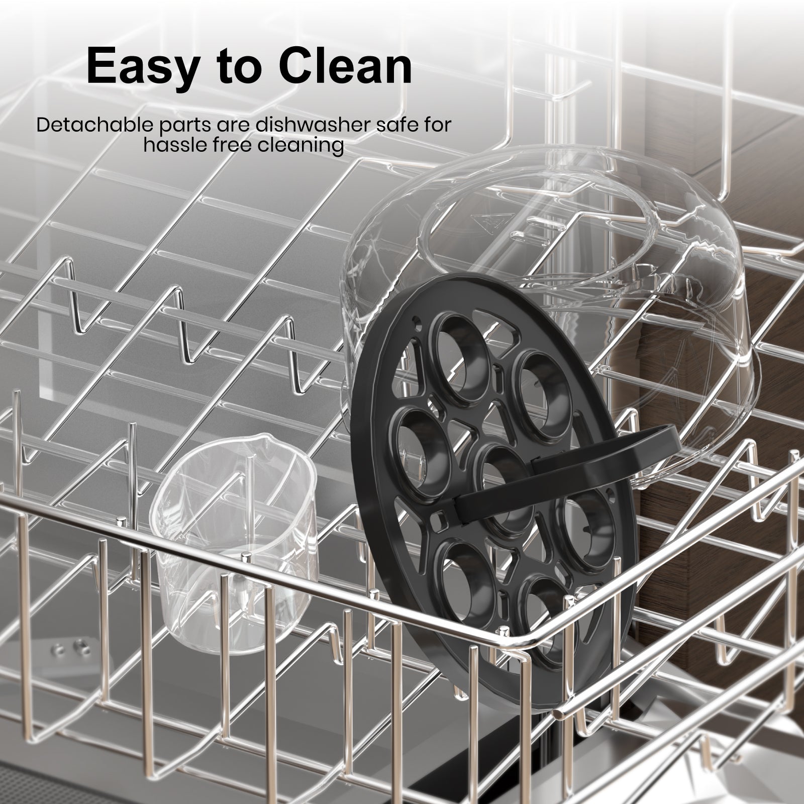 Egg Stainless Steel Cooker with Multi-Level Design & Audible Beep Alert