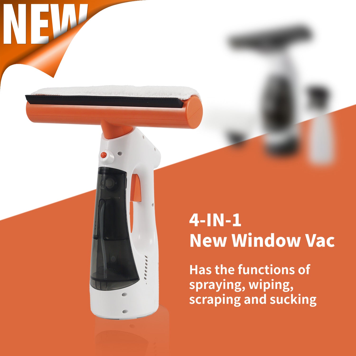 Cordless 3-in-1 Window Vac with Steam Cleaning and HEPA Filter
