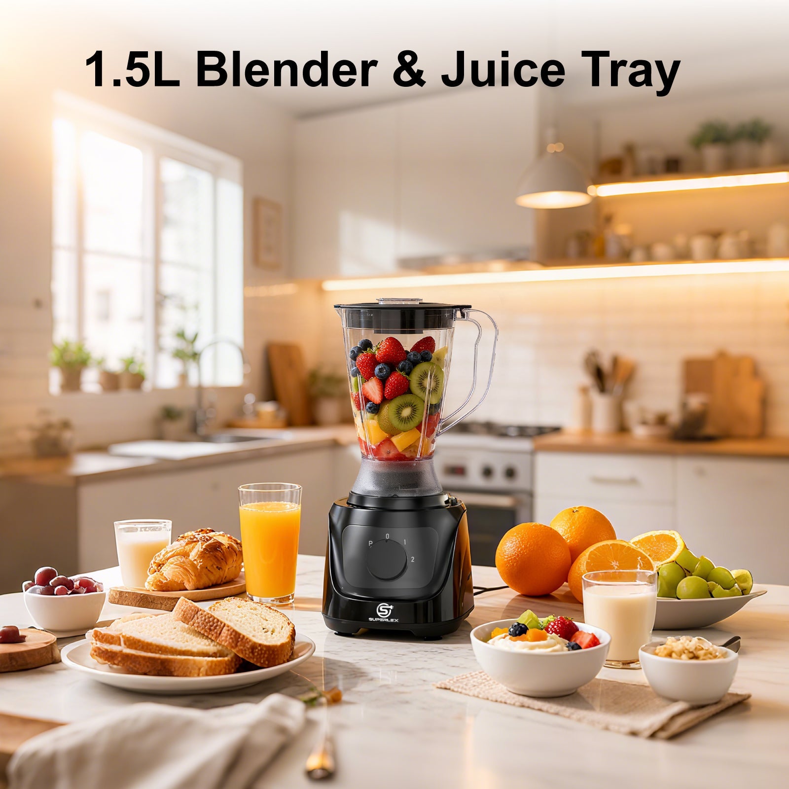 800W Compact Food Processor with Multi-Function Slicing & Blending