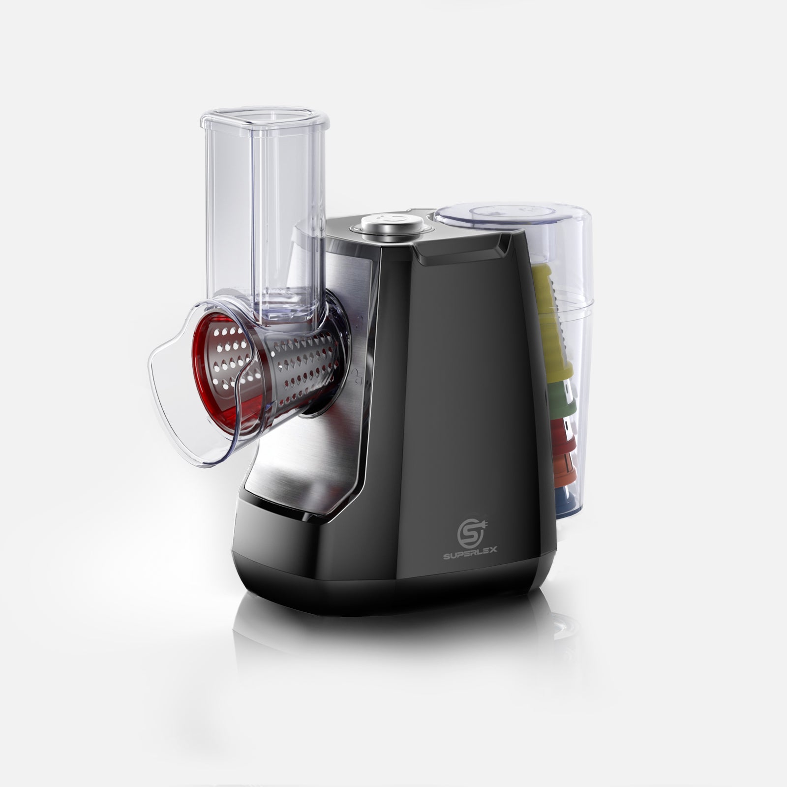 Electric 5-in-1 Salad Spinner with Stainless Steel Blades