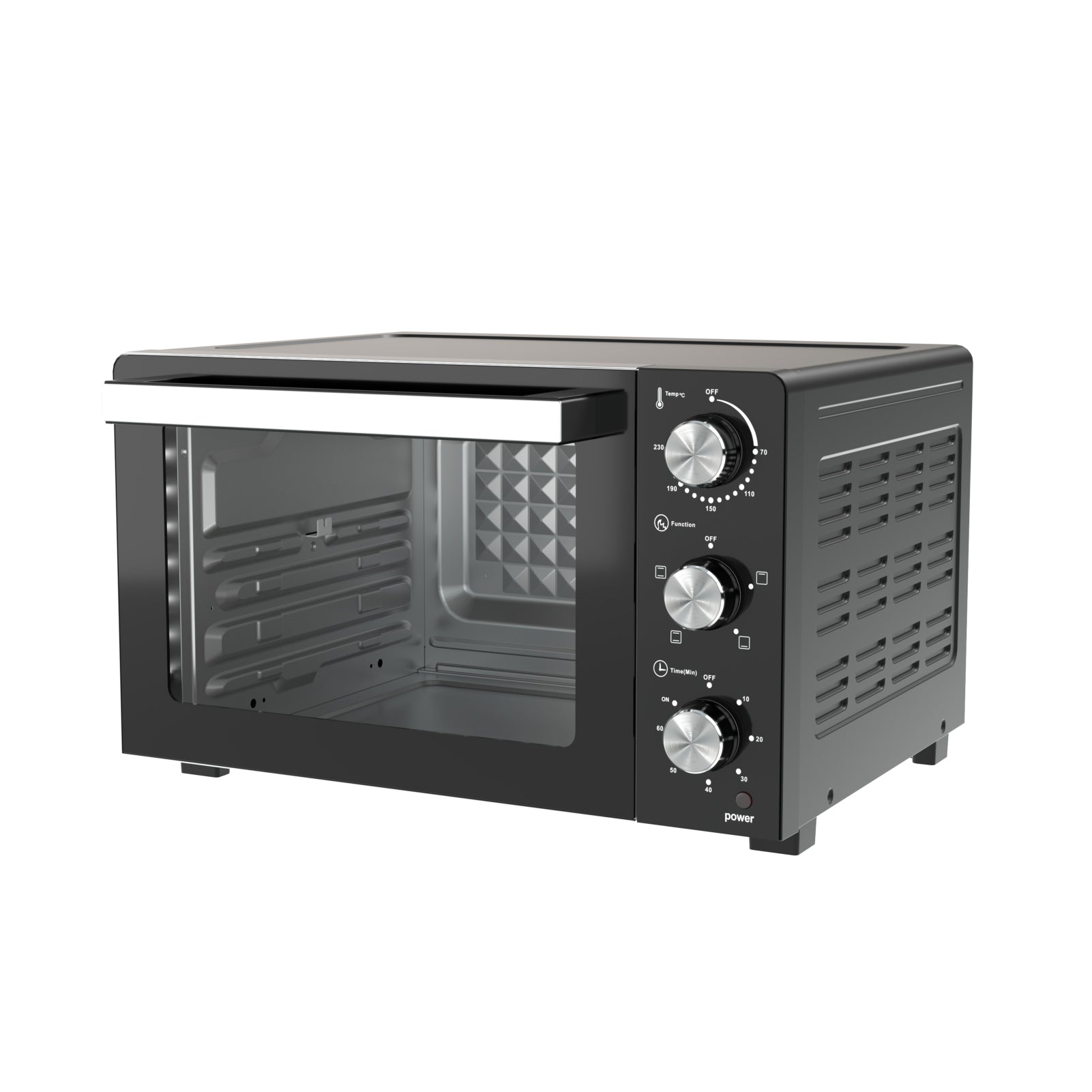 20L Toaster Oven with 1200W Power, Adjustable Temperature & Convection Function