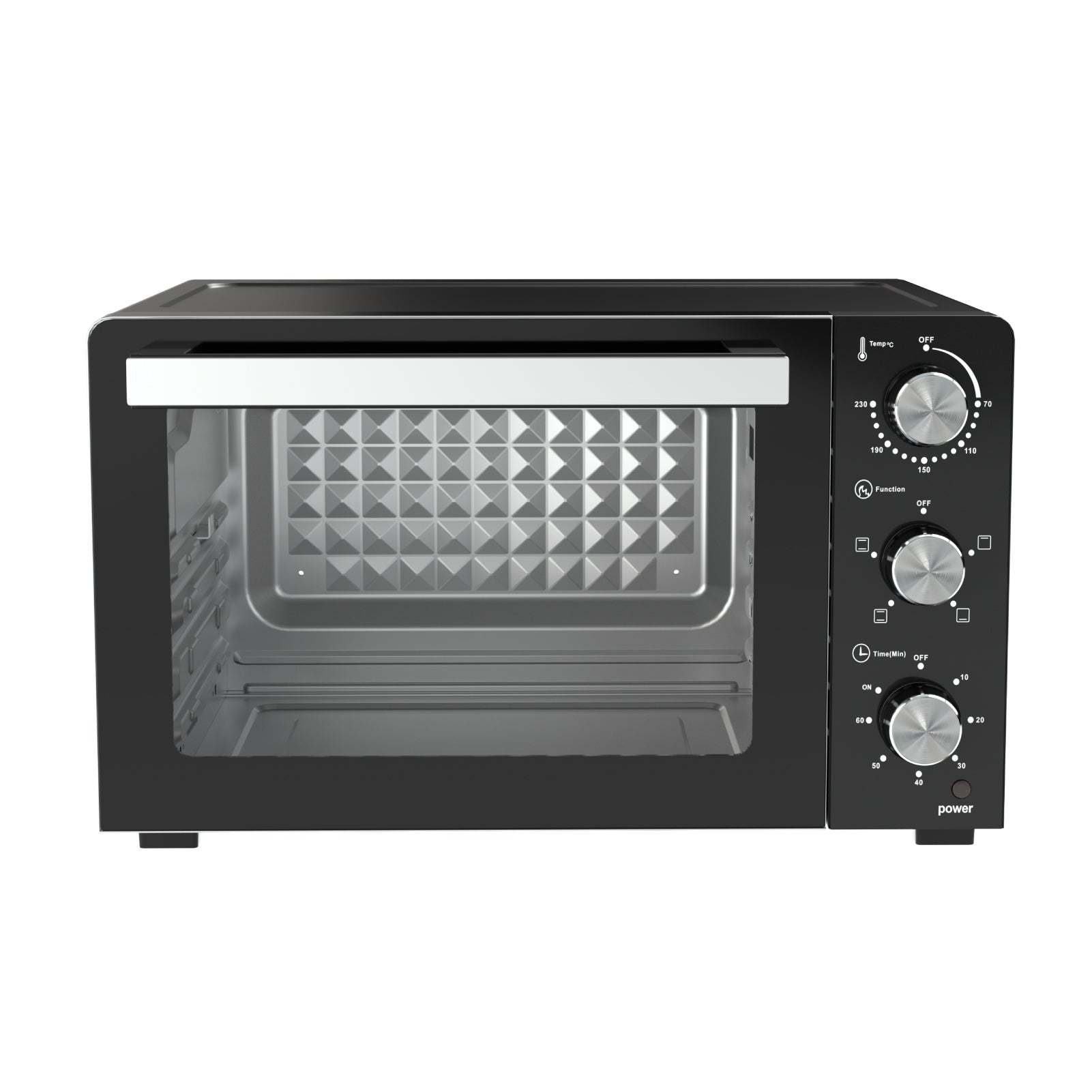 20L Toaster Oven with 1200W Power, Adjustable Temperature & Convection Function