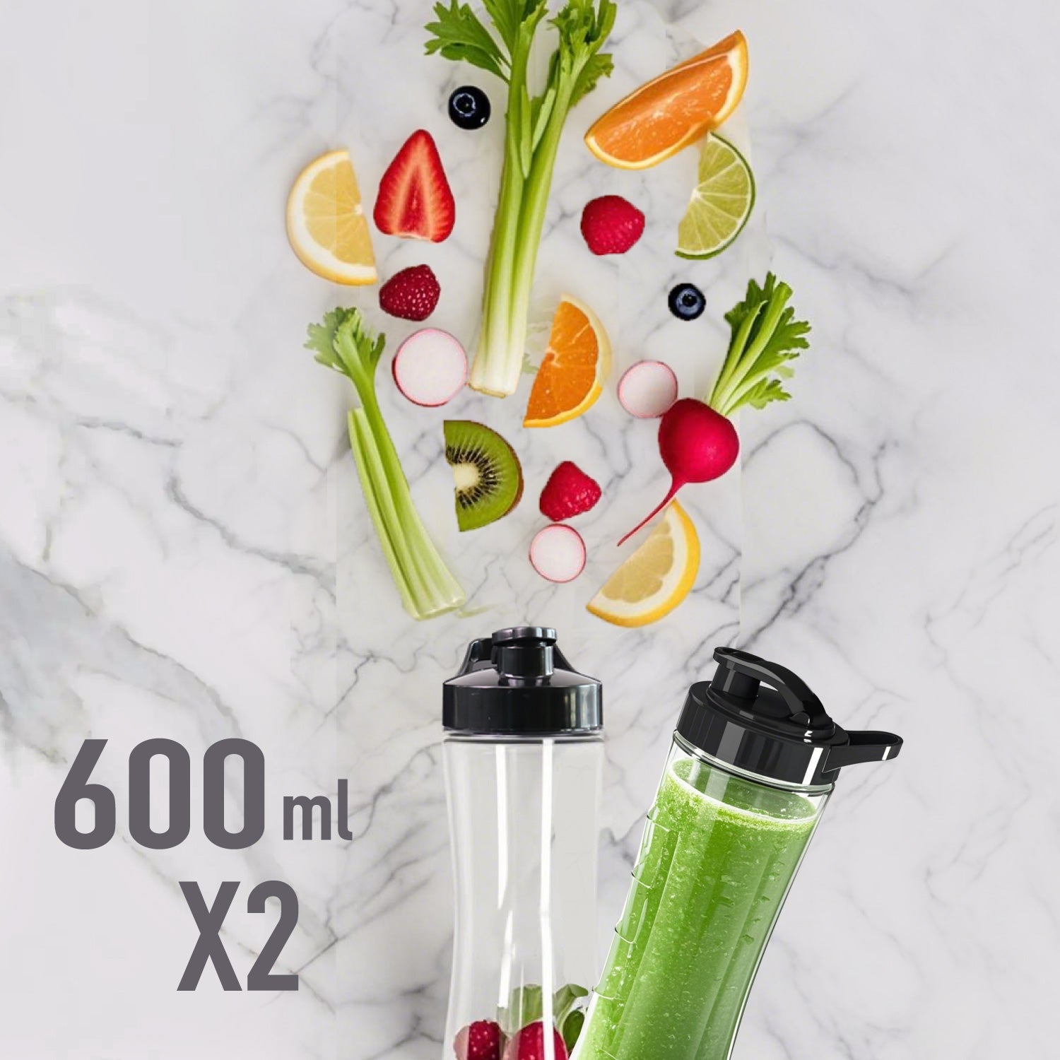 400W Personal Blender with 600ml Bottle – Portable & Easy to Clean