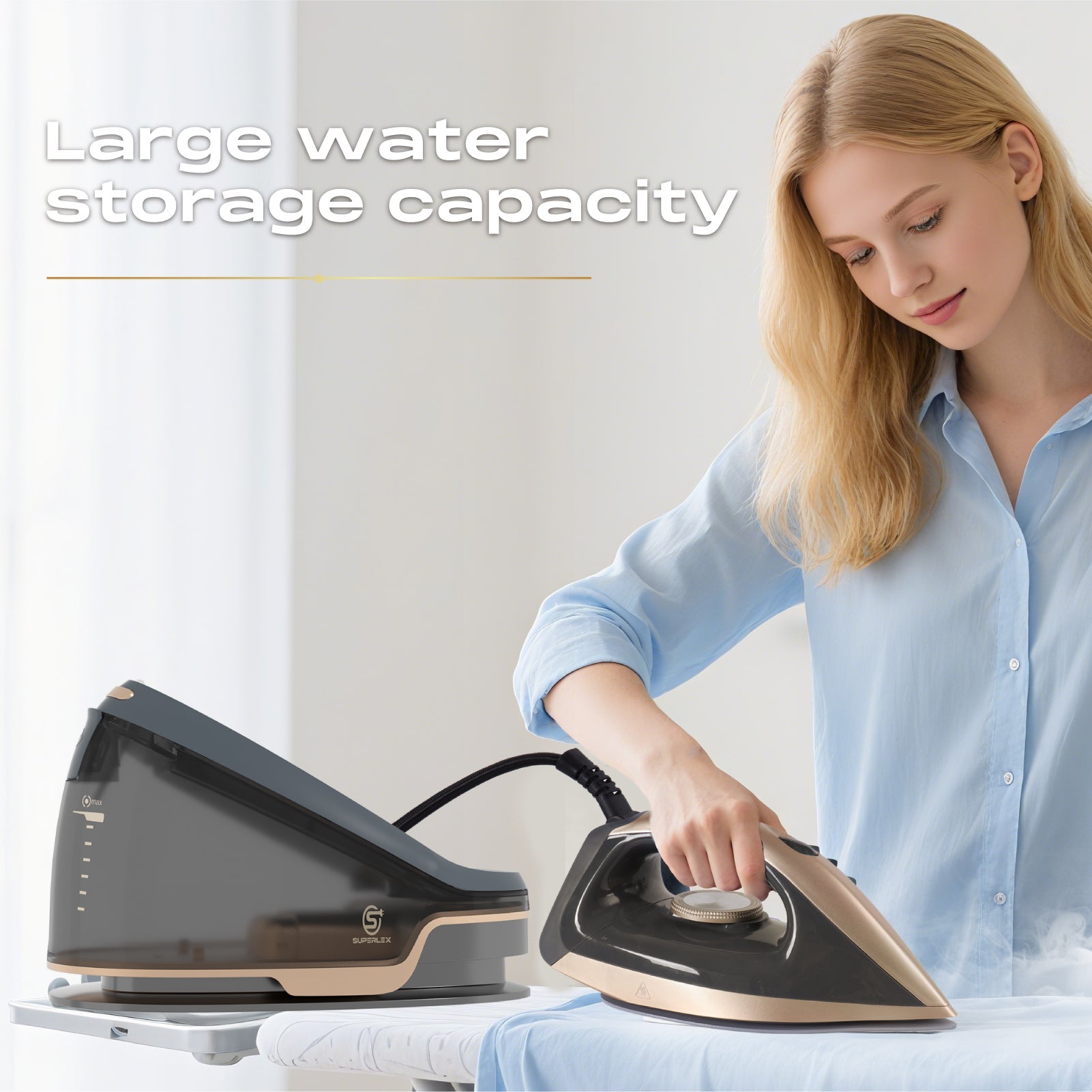 2600W Steam Station – Powerful Multi-Function Iron with 1.3L Tank