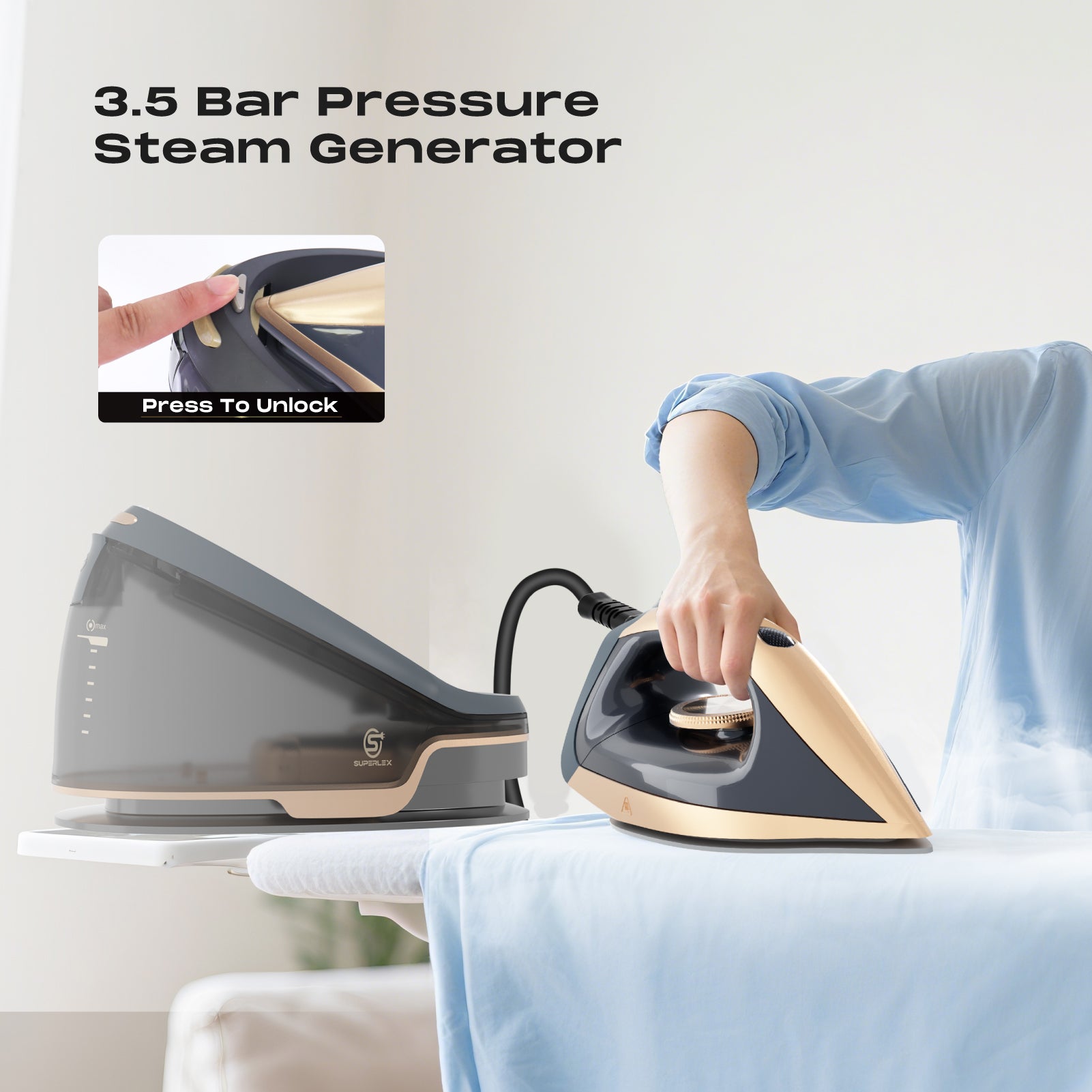 2600W Steam Station – Powerful Multi-Function Iron with 1.3L Tank