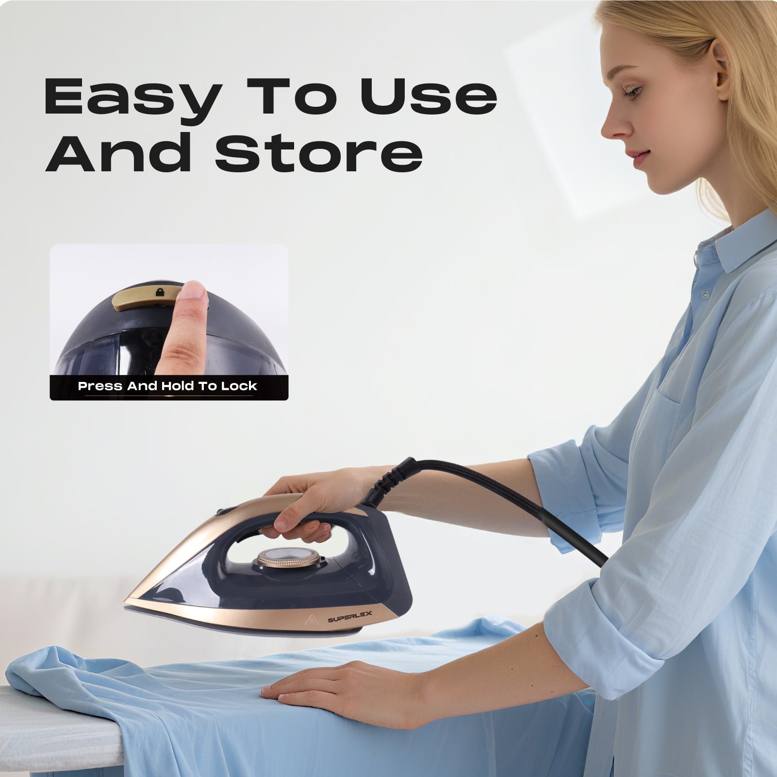 2600W Steam Station – Powerful Multi-Function Iron with 1.3L Tank