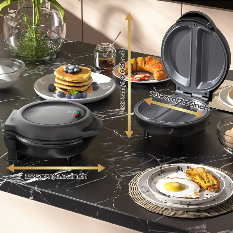 750W Omelette Maker with Non-Stick Surface & Auto Temperature Control