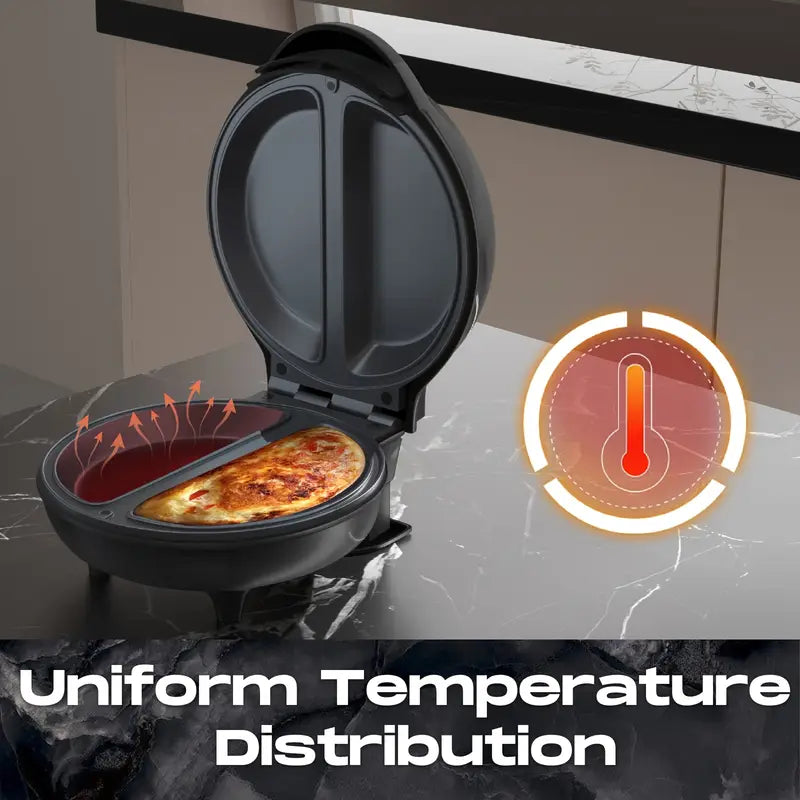 750W Omelette Maker with Non-Stick Surface & Auto Temperature Control
